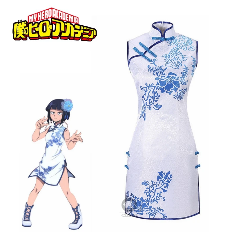 

Anime My Hero Academia Boku no Hero Academia Jiro Kyoka Sexy Cheongsam Cocktail Dress Cosplay Costume Halloween Free Shipping