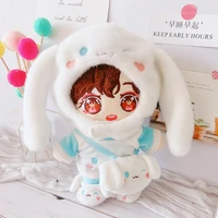 20cm toy baby clothes star idol plush doll dress up wear 20cm doll blue dog bib clothes suit christmas gifts