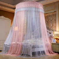 elegant lace bed canopy mosquito net 2020 hung dome mesh canopy princess round dome bedding net bed mosquito netting hot sale