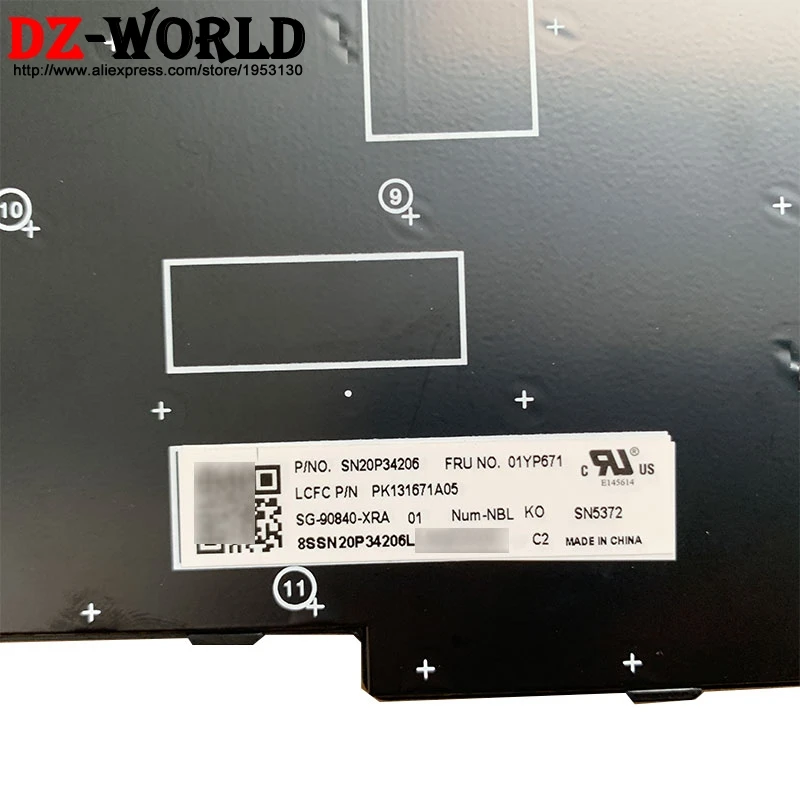 new original korean keyboard for lenovo thinkpad e580 e585 e590 e595 t590 p53s l580 l590 p52 p72 p53 p73 laptop teclado 01yp671 free global shipping