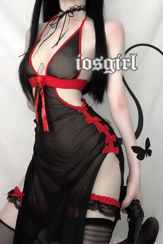 Пикантное длинное платье с открытой спиной одежда для сна хэллоуивечерние