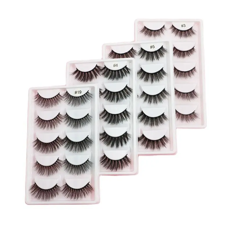 5 пар 3D Искусственные норковые ресницы натуральные накладные драматический