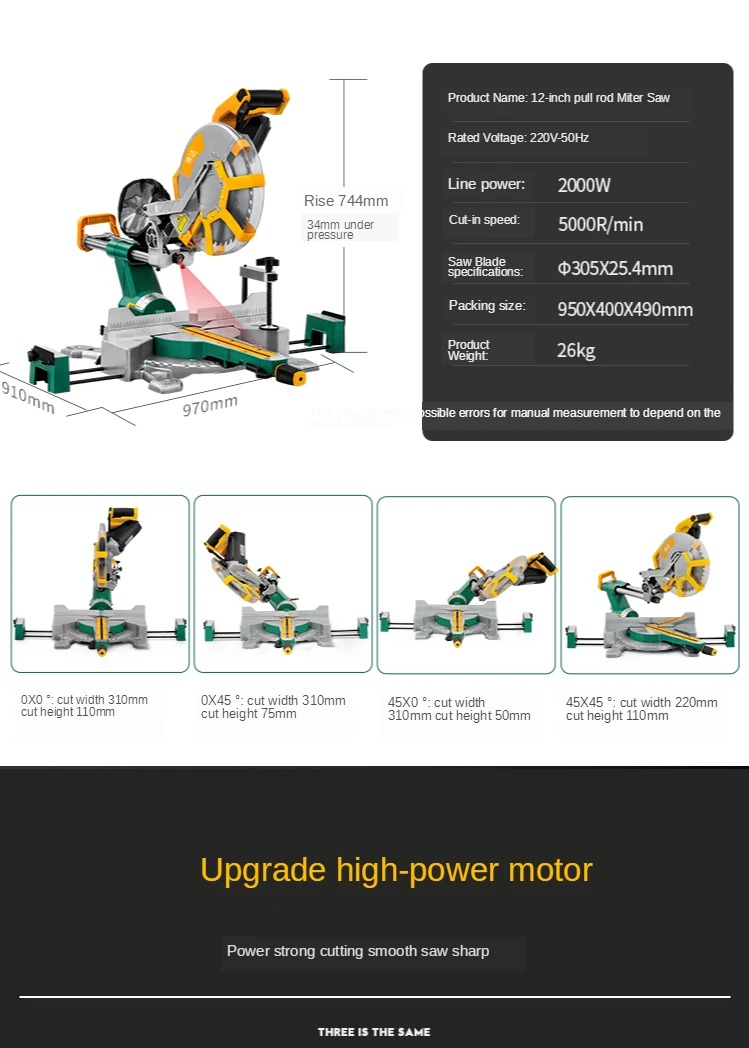 

12 inch portable free cutting angle compound sliding mitre saw cutting machine stand miter saws for aluminum wood