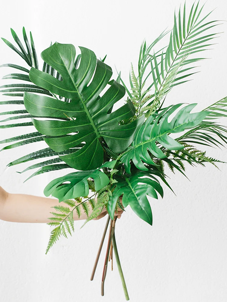 Искусственные растения монстеры искусственные тропические Пальмовые Листья