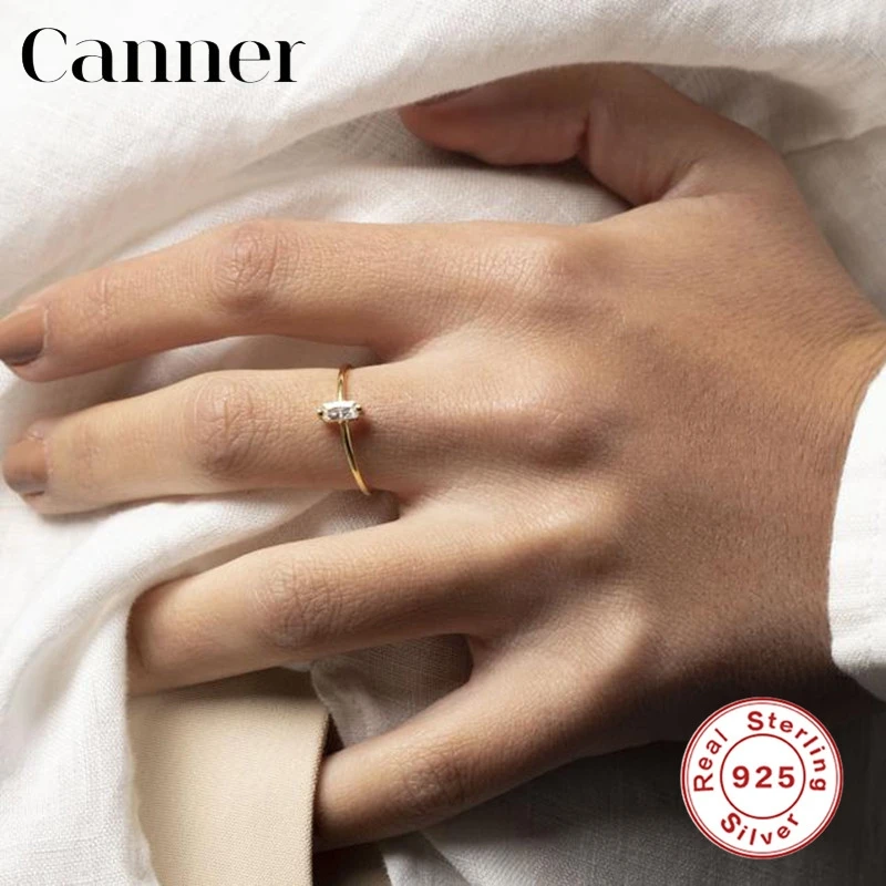 925 пробы серебряные простые геометрические кубический кристалл циркон золотые