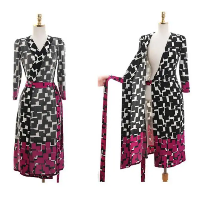 Женское облегающее платье-карандаш с бантом и принтом лето-осень 2021 | Женская