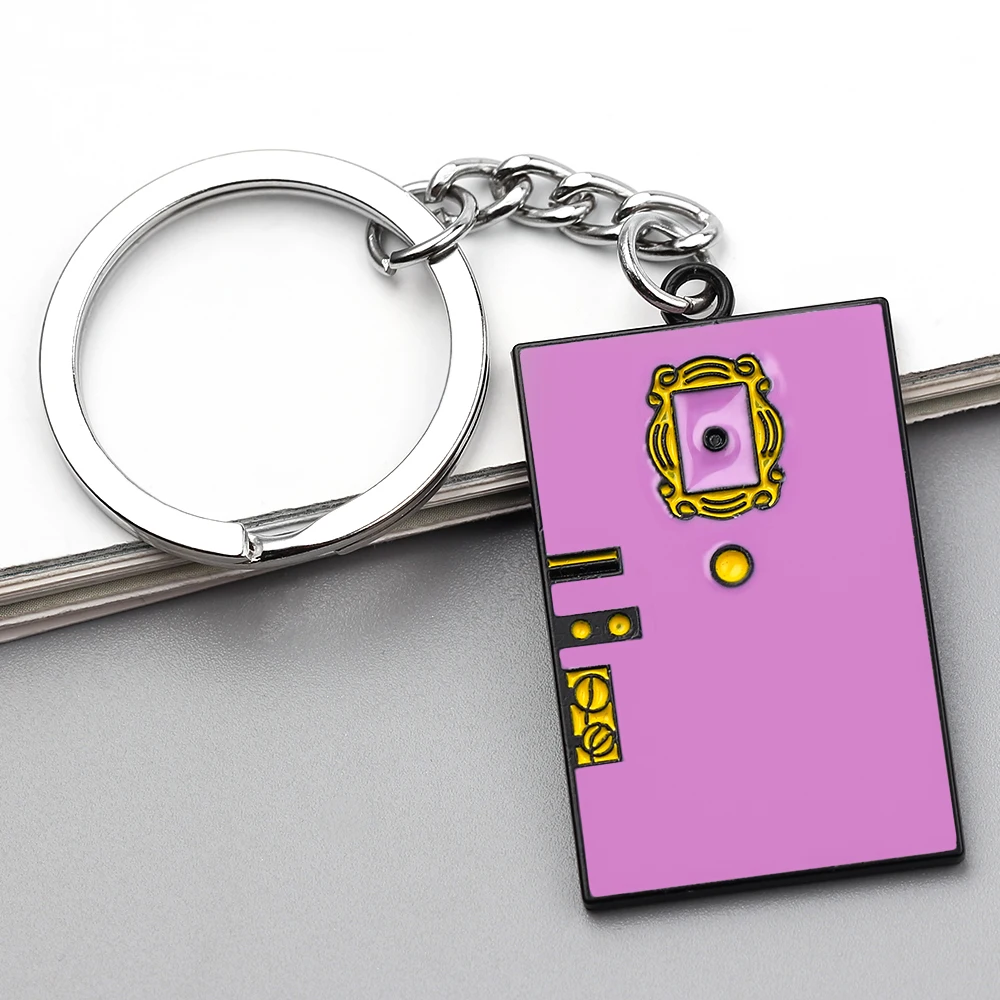 Брелок для ТВ-шоу Друзья Моника металлический колье фиолетового и зеленого цвета