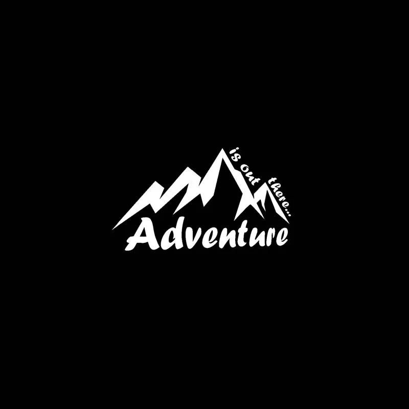 Turienzo 17.8CM*10.1CM ADVENTURE IS OUT THERE Vinyl Motorcycle Car Sticker Decals Black White CT-1668 | Автомобили и мотоциклы