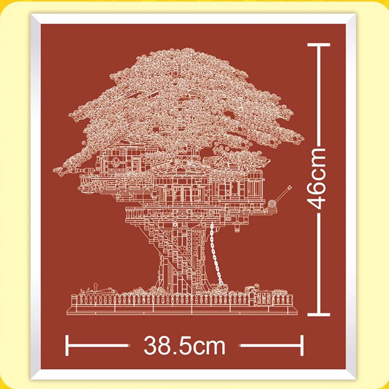 

8000pcs Technic Expert Design Building Blocks Starry Sky Glowing Tree House Model Assembly Toy Adult Birthday Christmas Gift