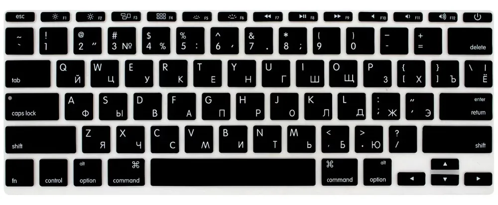Черная накладка на клавиатуру A1370 A1465 11 6 дюйма русская и английская раскладка