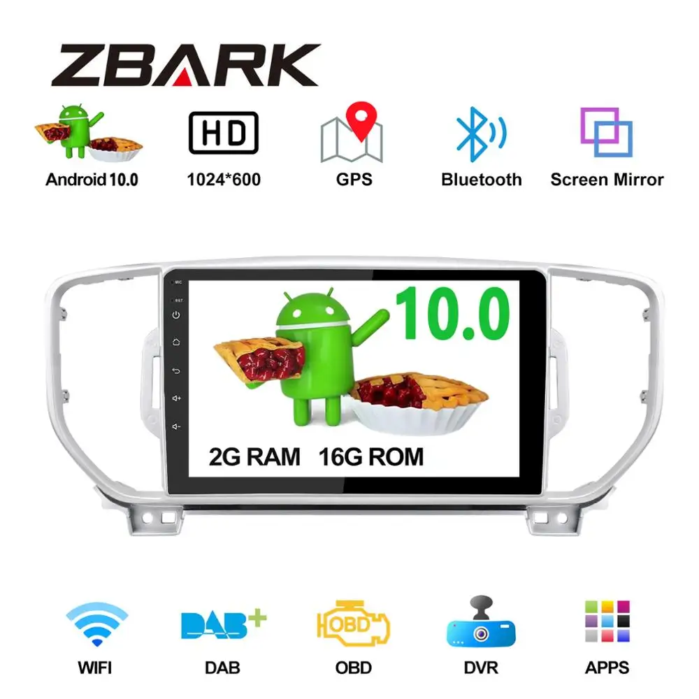 9 дюймов 2G RAM 2 DIN Android 10 0 автомобильный стерео радио плеер GPS навигация для KIA sportage