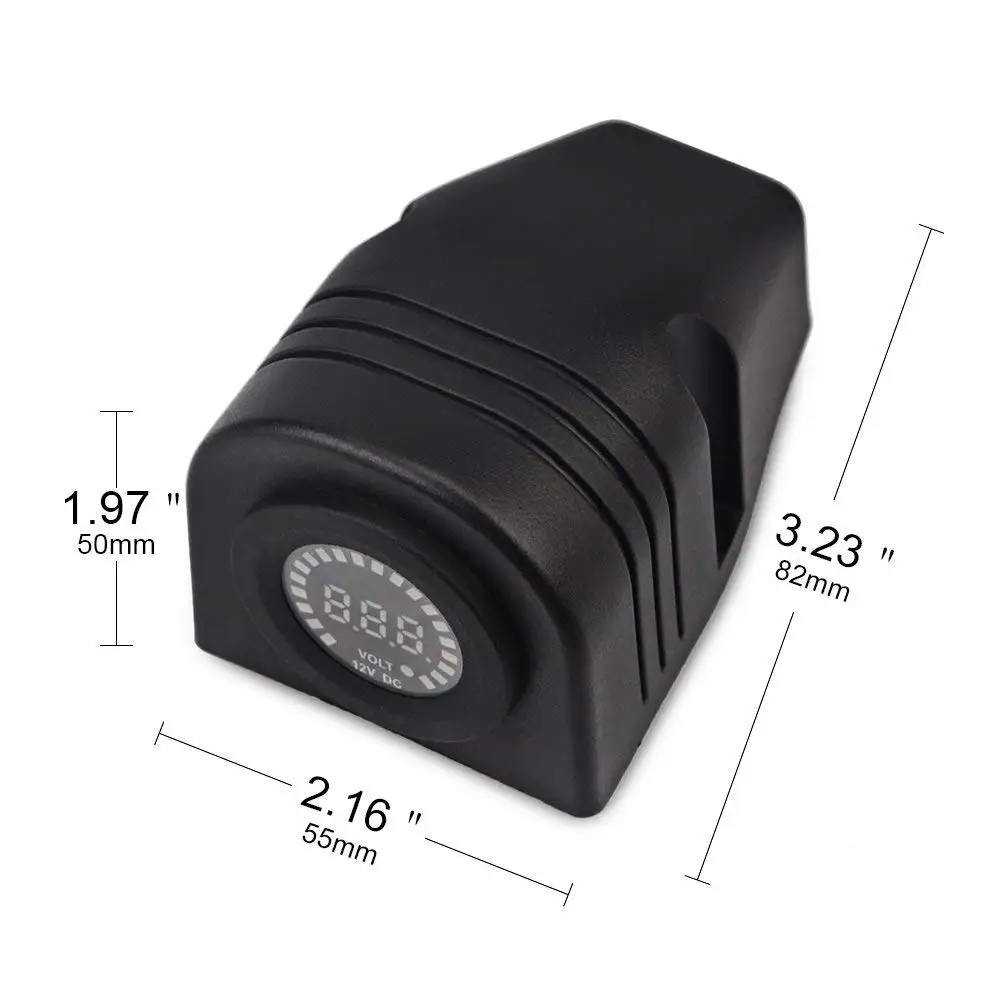 Водонепроницаемый вольтметр 12 В с цветным дисплеем измеритель напряжения