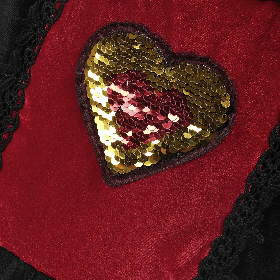 

Alice's Wonderland Movie Cosplay Red Queen Dress for Kids Size 2 3 4 6 8 10T Queen of Heart Girls Halloween Princess Outfit Gown