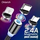 2 м Магнитный Кабель с разъемом USB Type-C для iPhone Samsung Android мобильный телефон для быстрой зарядки Micro USB кабель зарядного устройства для передачи данных шнур провод
