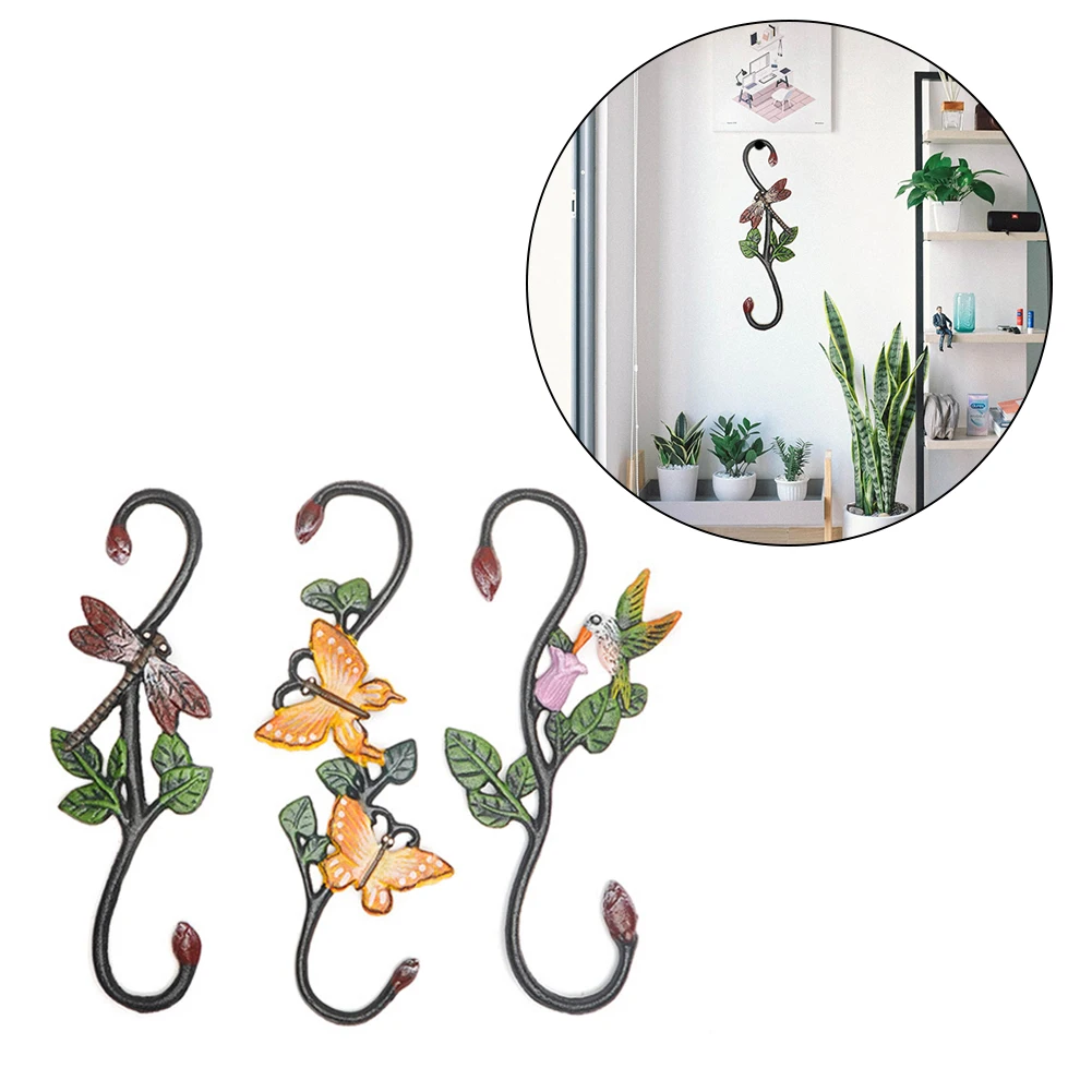 

Iron Plant Hanger Garden Hanging Basket Brackets Rust-Proof Heavy-Duty Outdoor Indoor Gardening Decoration Flower Basket Garden