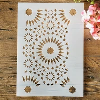 a4 29cm sunflower round geometry diy layering stencils painting scrapbook embossing hollow embellishment printing lace ruler