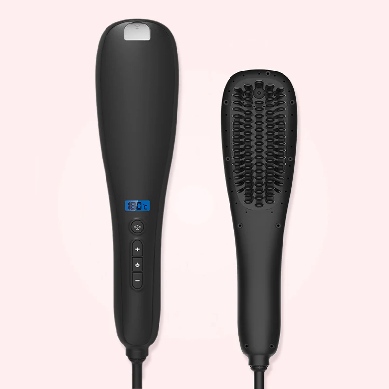 

Anion Hot Air Straightener Comb Iron Hair Straightening Brush Iron With Fast Ceramic Heating Anti-Scald LED Rechargeable Women