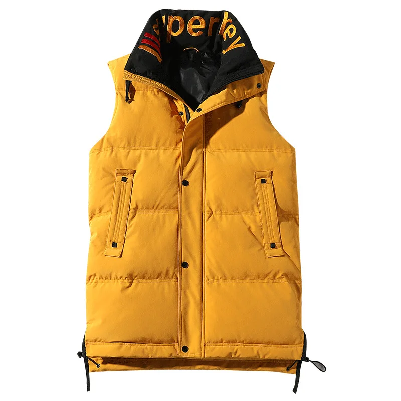 Новинка 2020 зимняя модная трендовая новая куртка без рукавов с воротником-стойкой