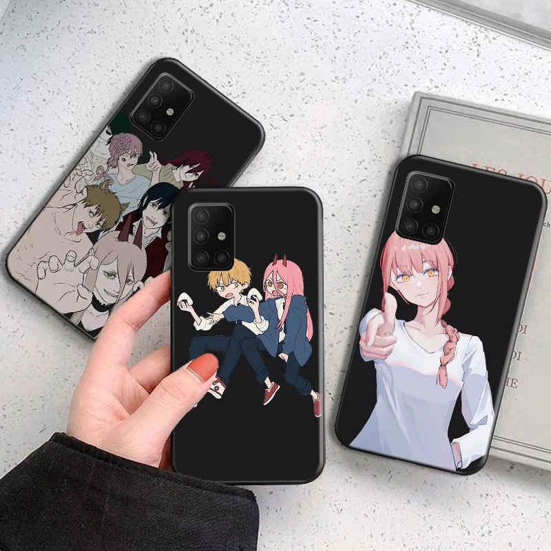 

Chainsaw Man Anime Phone Case For Samsung Galaxy A71 4G Pochita Makima Hayakawa Aki Pahwa Back Cover Soft TPU Funda Coque Cases