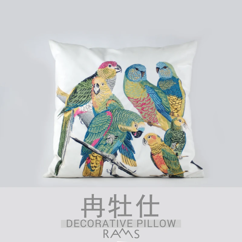 

2020 Rams Embroidered Decorative Geometric Pillow Cushion Home Decor Embroidery