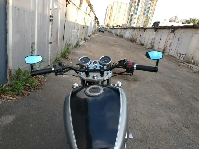 Универсальные зеркала заднего вида moto rcycle 7/" для YAMAHA DUCATI Кафе Racer Triumph Daytona для bajaj moto