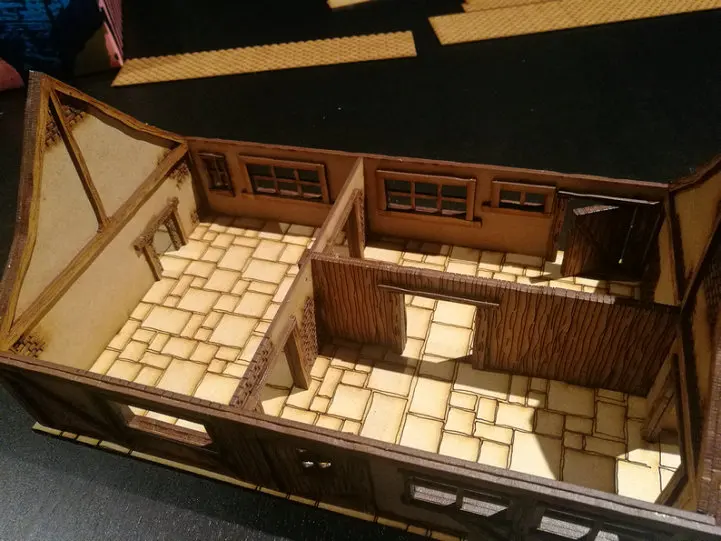 Японский городской дом для gloomhaaven War столешница игры Boltaction деревянная модель молоток PP Infinity TRPG настольная RPG деревянная панель