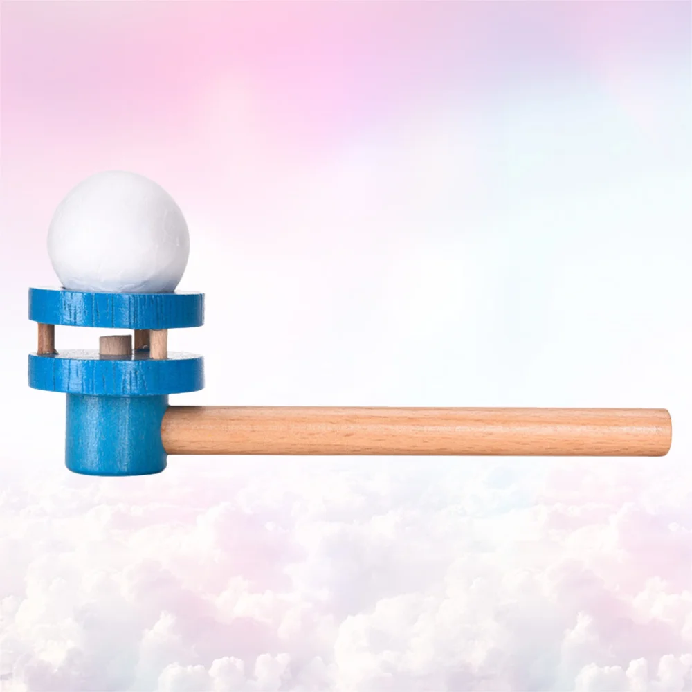 

1Pc Wooden Blowing Floating Blower Funny Floating Game Blow Pipe Balance Blowing (Blue)
