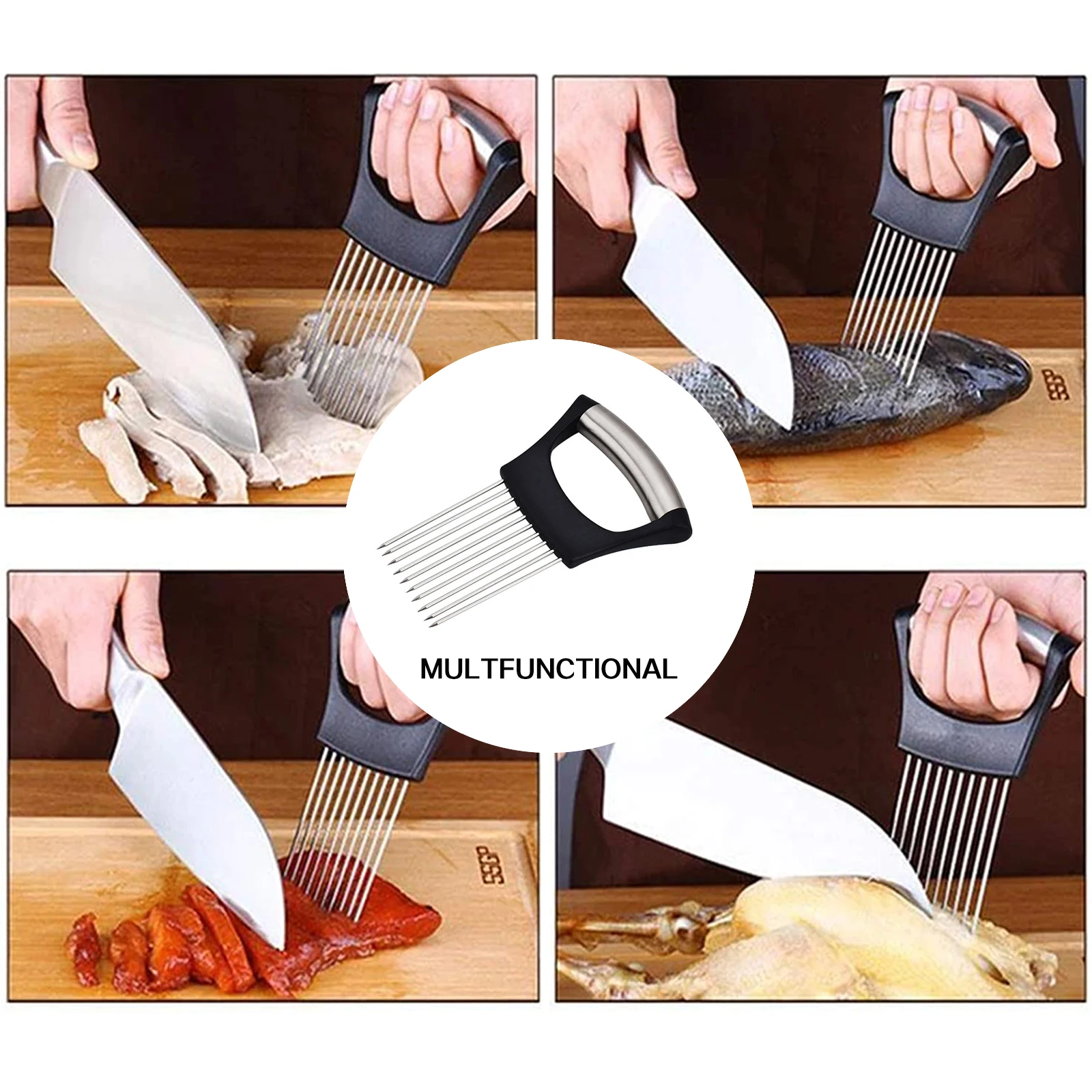 Горячая луковая игла вилка для лука овощей и фруктов резки резак томатов