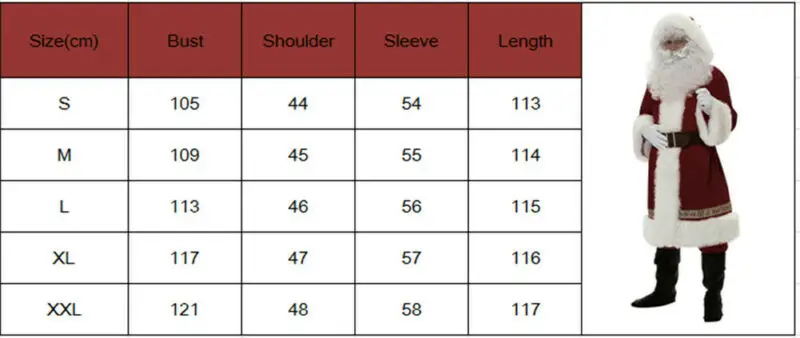 

Santa Claus costume for adults fancy plush costume for father fancy clothes Xmas Cosplay Props women men Santa Christmas uniform