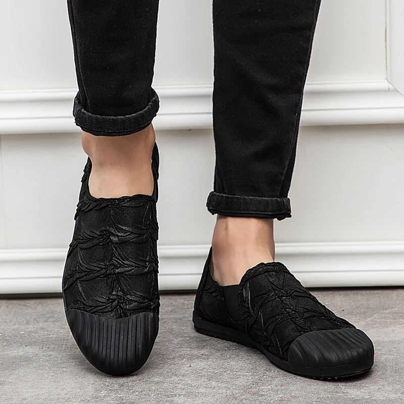 

Spring Men Loafers Footwear Brown Black Men Casual Slip On Shoes Anti Slip Rubber Drive Shoes For Mens Designer Lazy Shoes Man