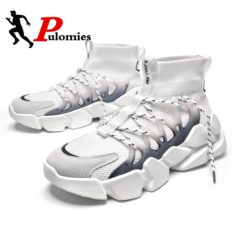 Новинка Мужская повседневная обувь с высоким вырезом на платформе Мужские