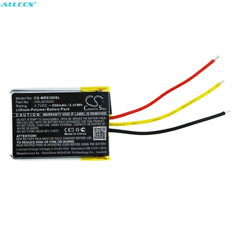 Аккумулятор Cameron Sino VDL603040 650 мАч для Marshall Major II основная Bluetooth III MID|Цифровые