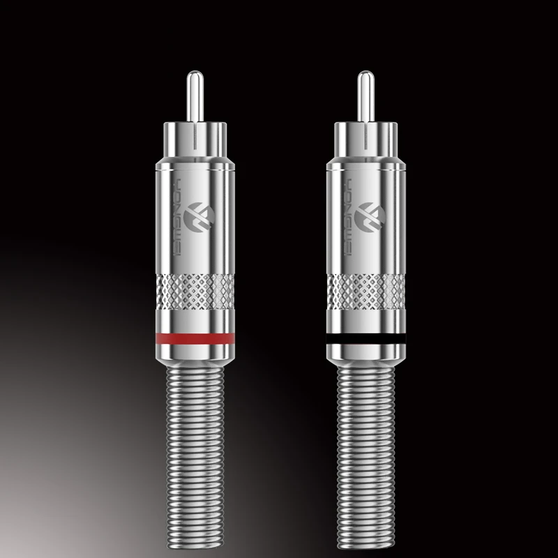 2 шт. разъем RCA высококачественный штекер аудиоразъем с металлической
