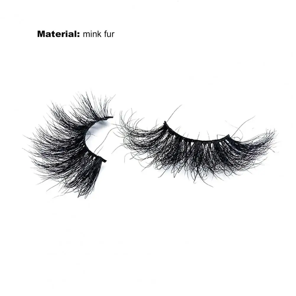 Черные искусственные ресницы 1 пара мягкие густые 3D из искусственной норки