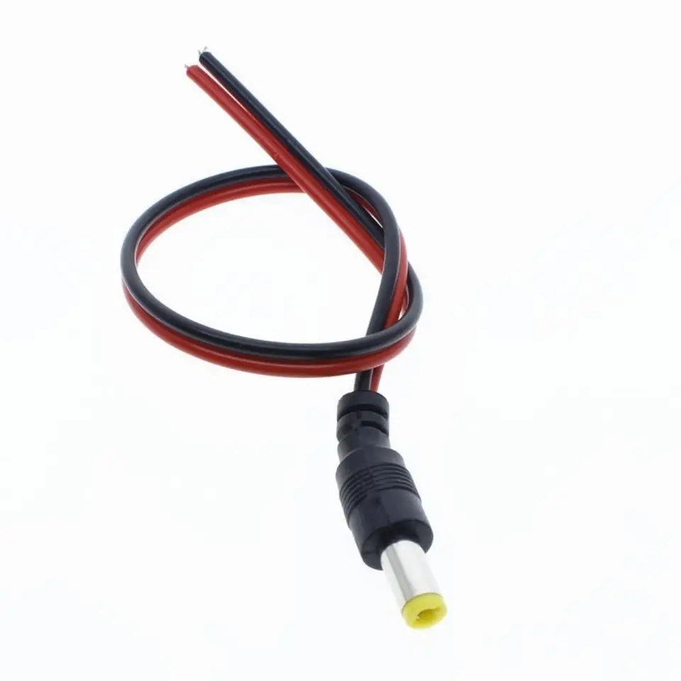 

5 pcs DC power supply female cable 12V male adapter cable DC plug connector for Camera DC CCTV plug 5.5 * 2.1mm 5.5x2 1