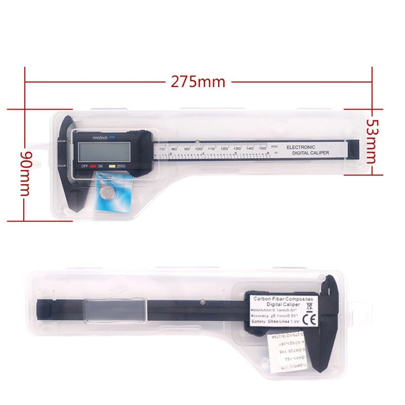 

1PC Reusable Makeup Measure Eyebrow Guide Ruler 150MM 6inch LCD Digital Electronic Caliper Beauty Tools Hot Sale Wholesale
