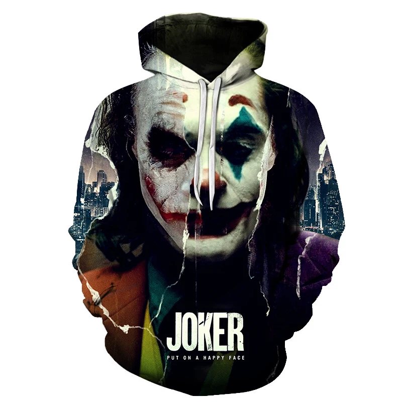 8063 DC фильм Joaquin Джокер новые толстовки мужские толстовки Джокер 3D печать толстовка мужская повседневная как размер - Цвет: 8063