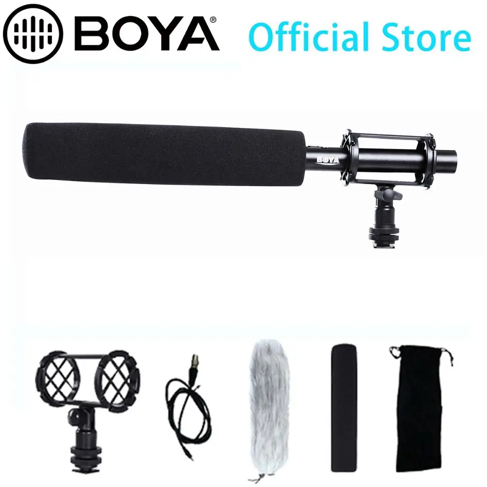BOYA BY PVM1000L Pro Shotgun видео микрофон камера Микрофон для Canon Nikon Sony видеокамеры и