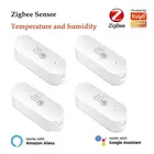 Датчик температуры и влажности Tuya ZigBee, умный комнатный гигрометр-термометр с поддержкой Alexa Google Home, 4321 шт.