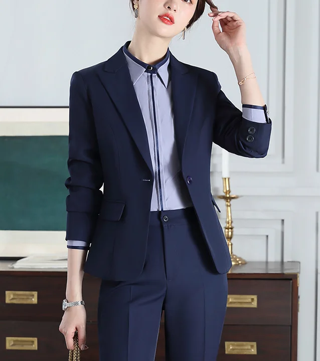 New Arrival Black Ladies Suit Blazer Spring Summer Women Suits Office Wear Female Work Wear Office Suit 2Piece Suit(Jacket+Pant)