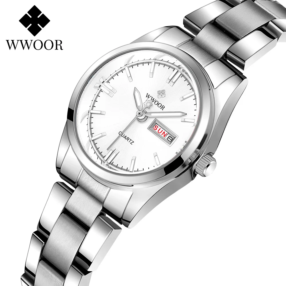 

WWOOR 2021 Brand New Fashion Ladies Luxury White Quartz Wristwatches Women Famous Brand Waterproof Relojes Mujer Montre Femme