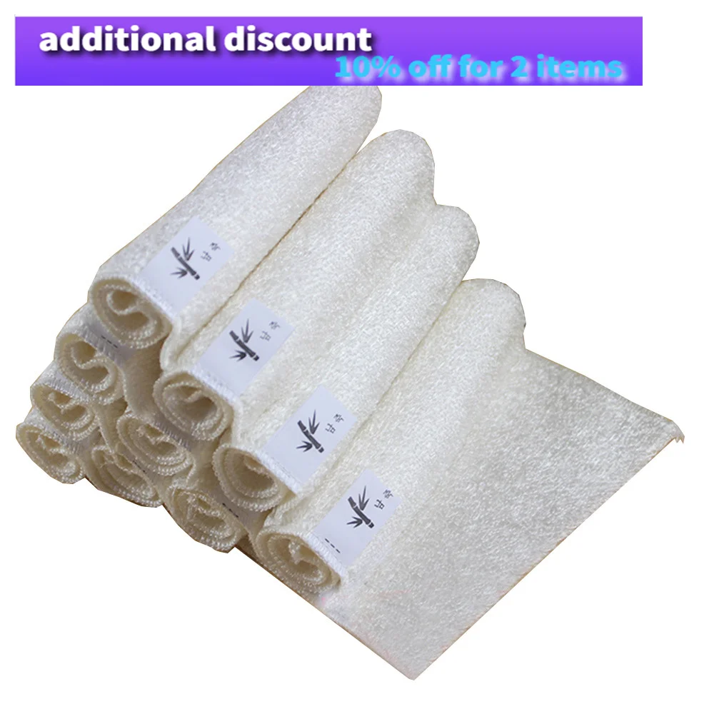 

Saingace 5PCs Gifts High Efficient Anti-grease Dish Cloth Bamboo Fiber Washing Towel Magic Kitchen Cleaning Wiping