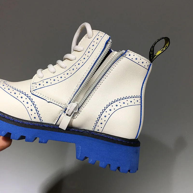 Детские ботинки Сезон Зима модные детские для маленьких мальчиков и девочек