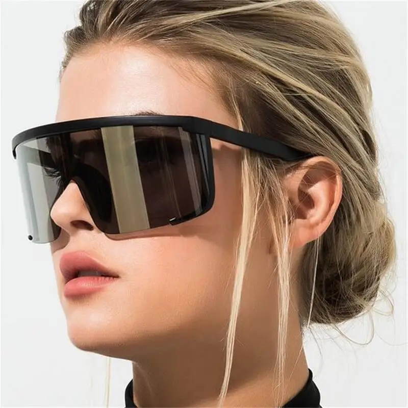 Негабаритная Защита от солнца солнцезащитные очки для женщин большой стиль