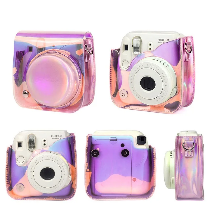 Flash red Для Fujifilm Instax Mini 9 8 8+ аксессуары для камеры Художественная масляная краска искусственная кожа мгновенная камера сумка на плечо защитный чехол - Цвет: Flash red