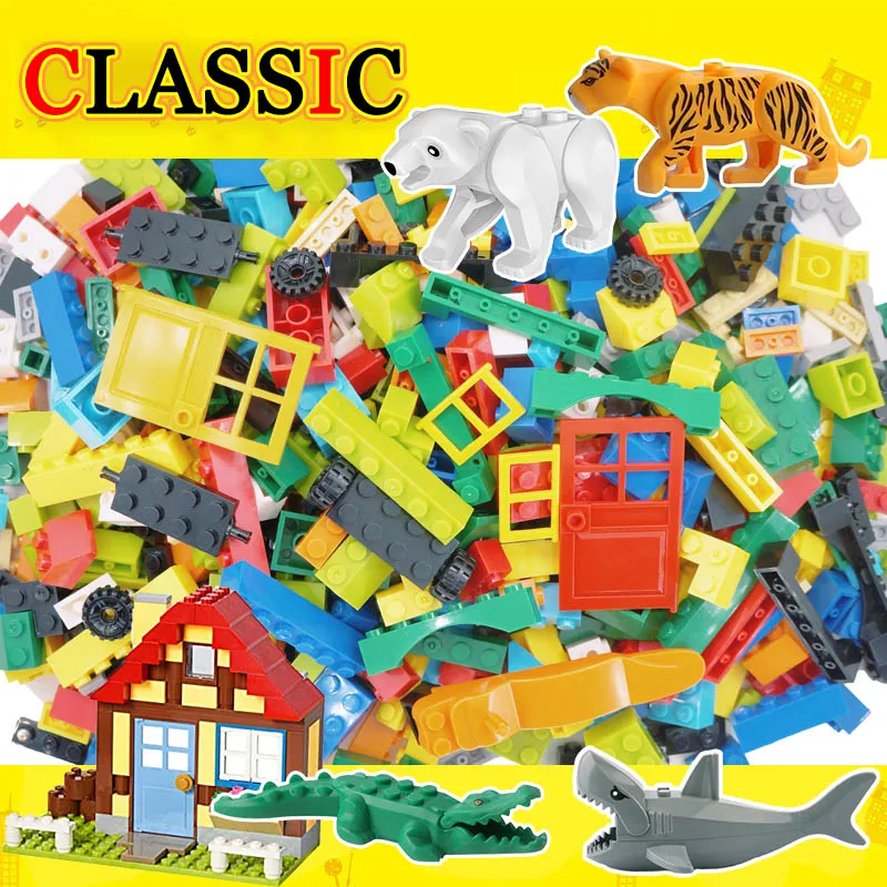 1000pcs Classic Creative Fun Building Block Brick Kit Set Educational Learning Construction Toy for Kid Children Boy Girl - купить по