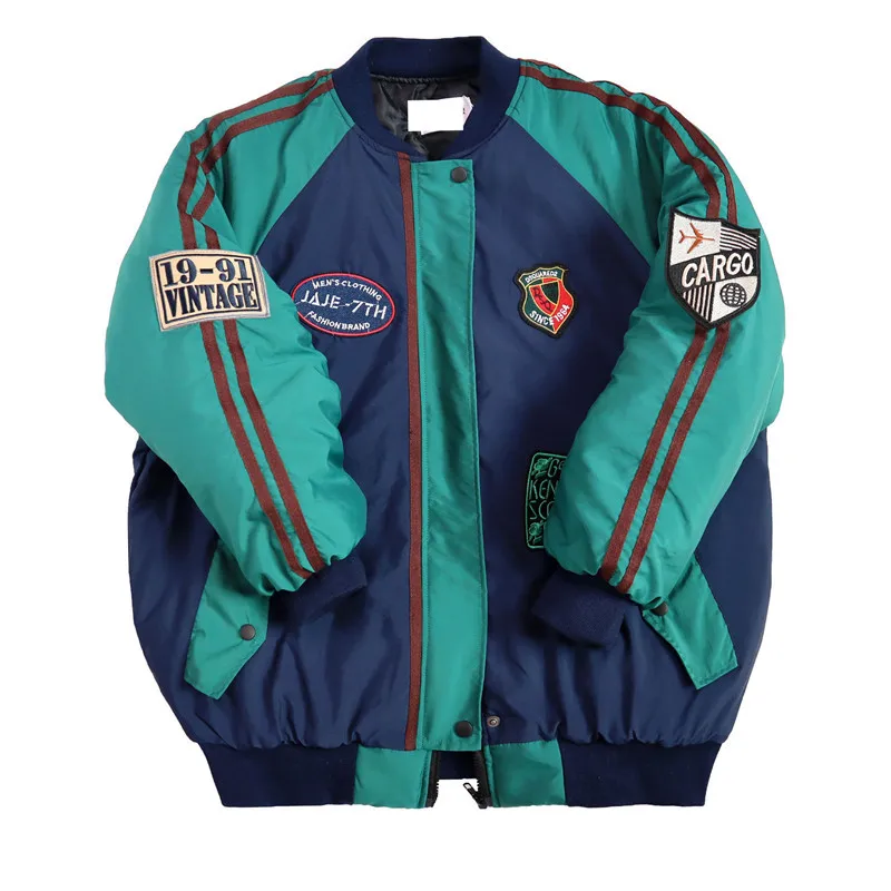 Уличная одежда Женская куртка-бомбер в стиле пэчворк Модные свободные куртки