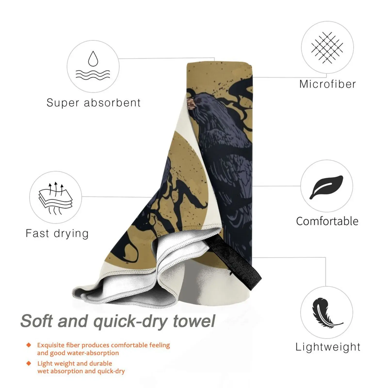 Полотенце Raven быстросохнущее портативное для спортзала ванной Италия 90s футбол