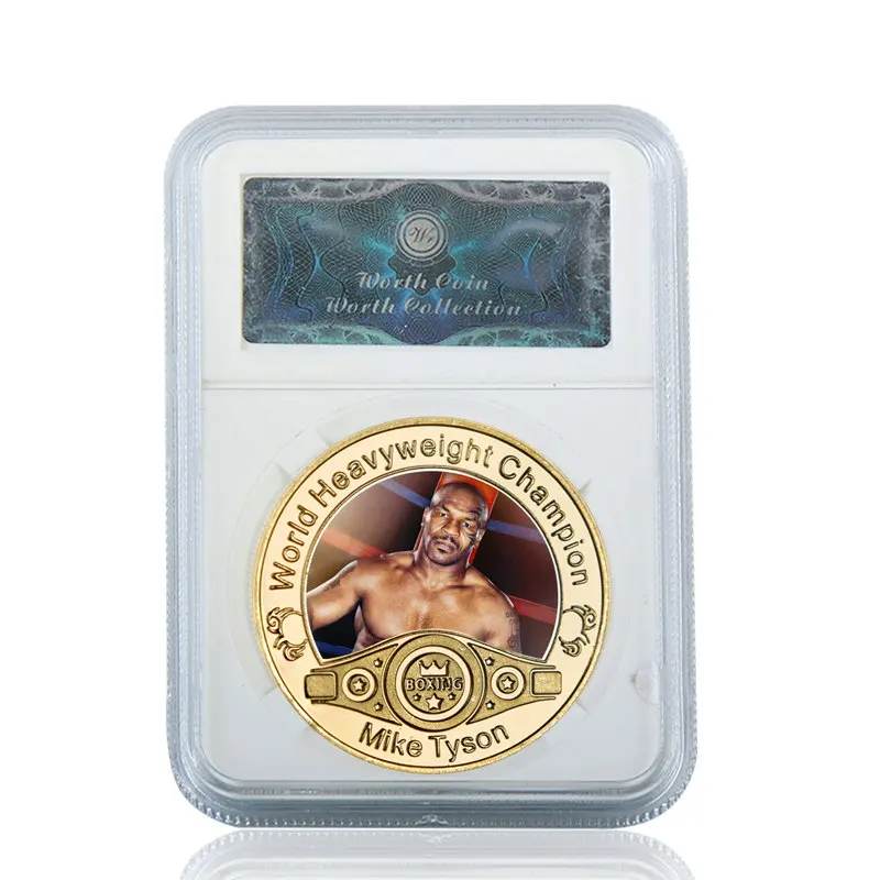 Boxing King Gold Plated Commemorative Coin World Heavyweight Champion Collectibles Sports Challenge Medal Gift Idea for Him | Дом и сад