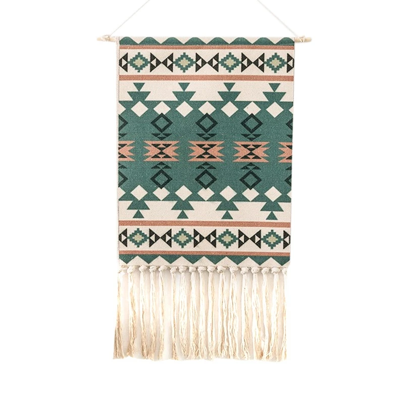 Плетеный макраме в богемном стиле с кисточками вязаный гобелен ручной работы